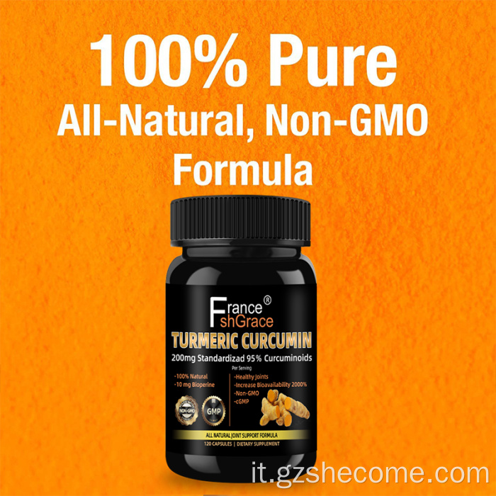 Curcumina Curcuma Integratori di curcumina ad assorbimento aumentato